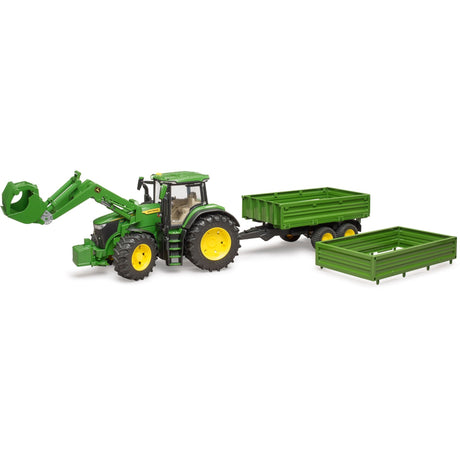 Bruder John Deere 7R 350 mit Frontlader und Transportanhänger Modellfahrzeug (03155)