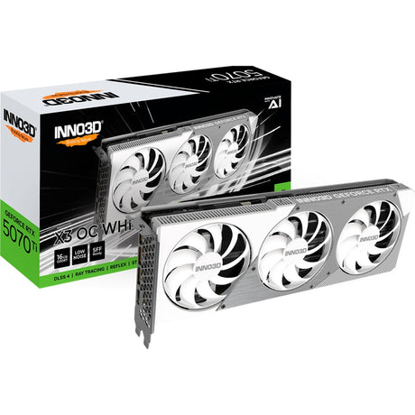 Inno3d n507t3-16d7x-176068w rtx5070ti x3 oc weiß 16gb gddr7 hdmi 3xdp