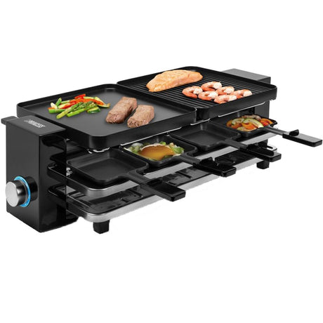 Princess 162925 Raclette Piano Black 8 Gourmet-Set (schwarz)