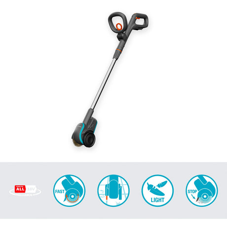 Gardena EasyWeed Battery-Quadrat-Bürste 1800 18V P4A Solo