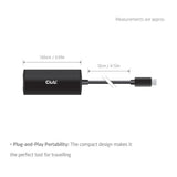 Club 3d usb-c naar 10gb-lan ethernet adapter (zwart)
