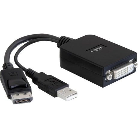 Delock Adapter DisplayPort > DVI-I (schwarz, + USB (23cm), aktiv)