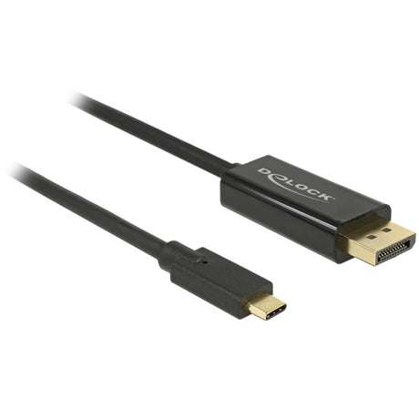 Delock USB-C > DisplayPort Kabel (schwarz, 3 Meter, 4k 60 Hz)