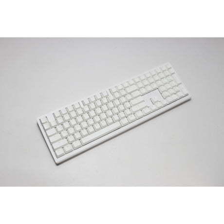 Ducky Zero 6108 Pure White RGB mechanische Gaming-Tastatur (weiß, US-Layout (QWERTY), Cherry MX2A Speed Silver, 100 %, RGB-LEDs, Double-Shot PBT, Hot Swap, 2,4 GHz | Bluetooth | USB-C)