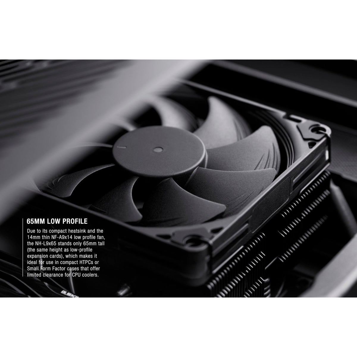 Noctua nh-l9x65 chromax.black CPU-Kühler (schwarz, 4-Pin-PWM-Anschluss)