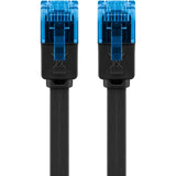 Goobay Cat 6a flaches Patchkabel u UTP, 5 Meter Kabel (schwarz blau)