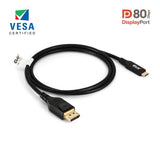 Club 3D USB-C auf DisplayPort DP80 bidirektionaler Adapter (schwarz, 1 Meter, VESA-zertifiziert)