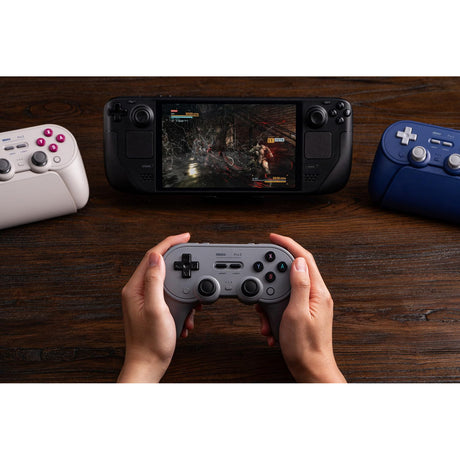 8bitdo pro 3 Bluetooth-Gamepad (grau schwarz, Switch 1 2, PC, Android, 2,4 GHz Bluetooth USB)