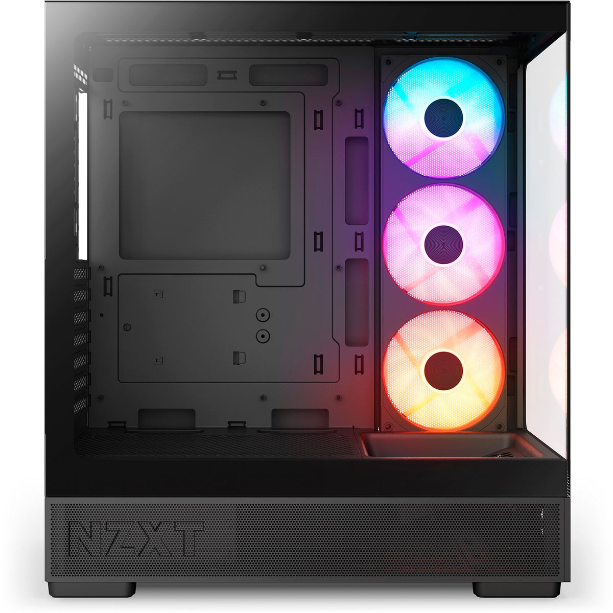Nzxt s5 rgb midi tower behuizing (zwart | 2x usb-a | 1x usb-c | rgb | tempered glass)