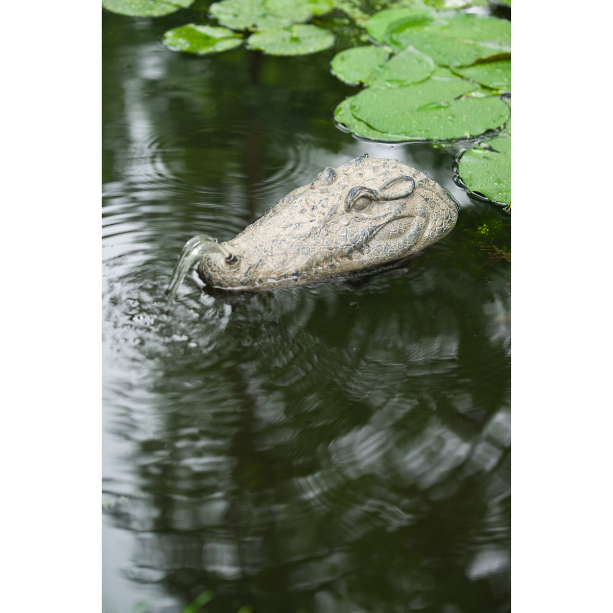 Ubbink schwimmende Sprühfigur mit Krokodilkopf-Wasserspiel
