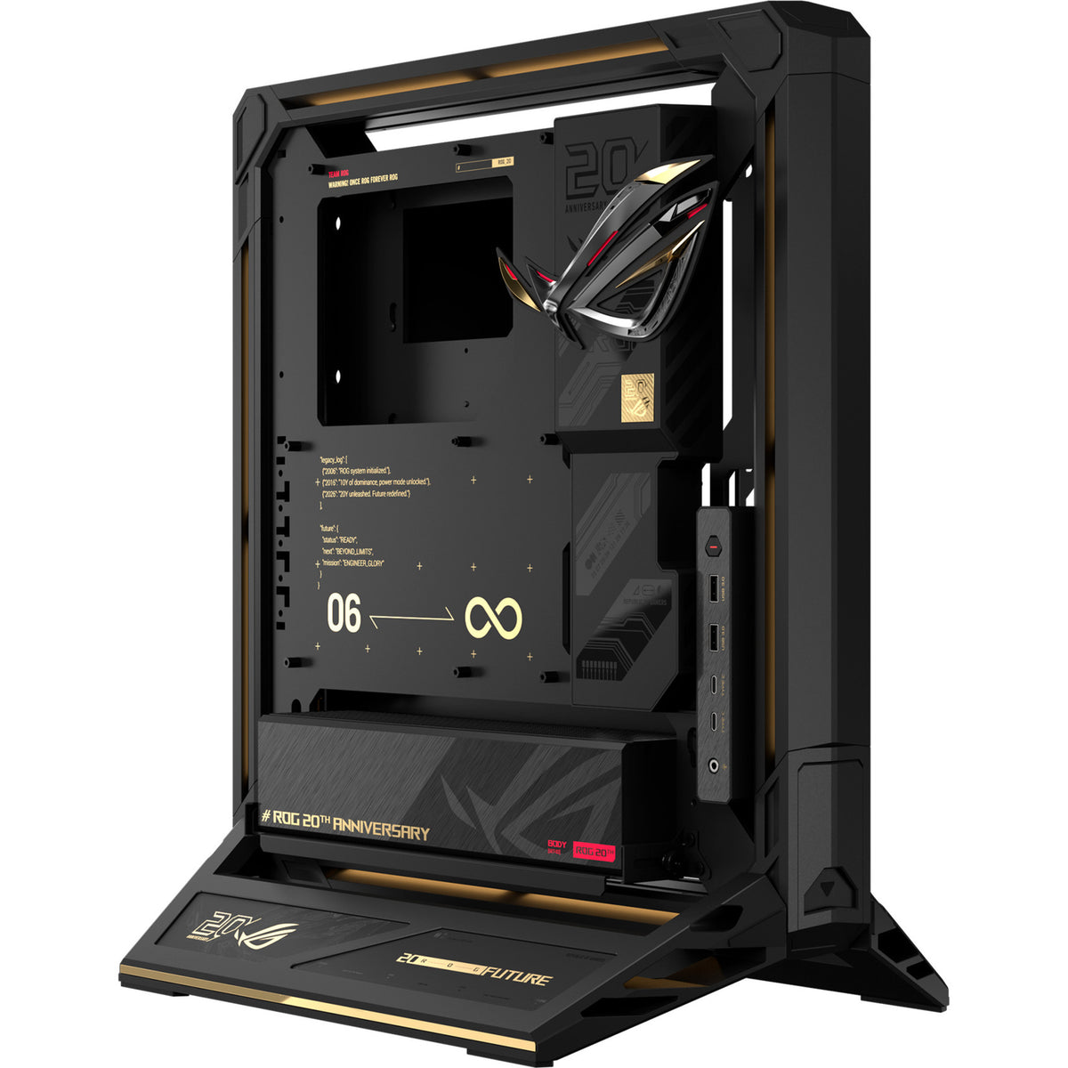 Asus rog gr20 edition 20 midi tower behuizing (zwart | 2x usb-a | 2x usb-c | rgb)