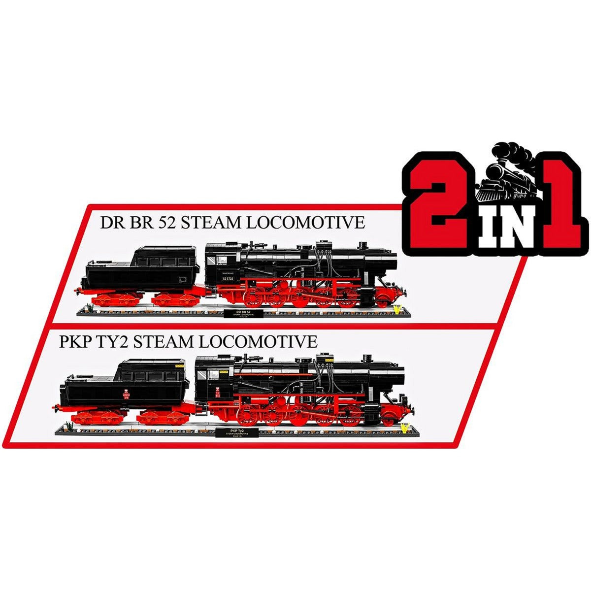 Cobi dr br 52 steam locomotive railway semaphore constructiespeelgoed (-6287, schaal 1:35)