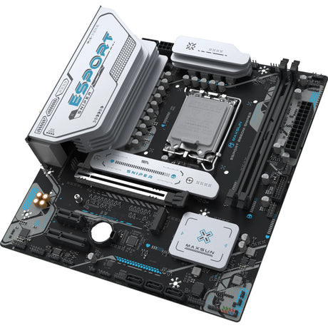 Maxsun ms-esport b860m sniper wifi socket 1851 moederbord (zwart, raid, 2.5 gb-lan, wlan, bt, sound, µatx)