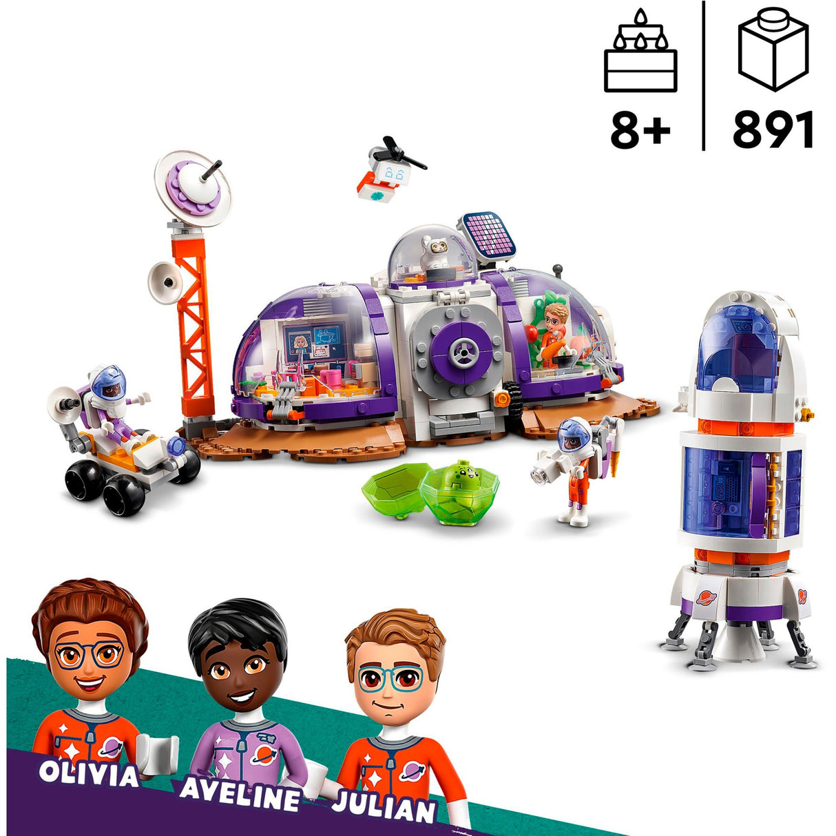 Lego Friends – Mars-Weltraumbasis und Raketenbauspielzeug (42605)