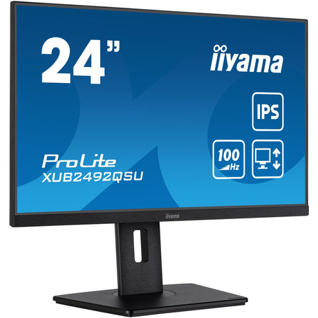 Iiyama prolite xub2492qsu-b1 23,8 Monitor (schwarz (matt), HDMI, Display Port, 3x USB-A, USB-C)