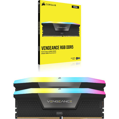 Corsair Vengeance RGB 32 GB DDR5-6000 (2x 16 GB) RAM (schwarz, cmh32gx5m2b6000c30, xmp 3.0)