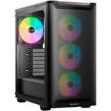Ruhig sein! Pure Base 501 lx Midi-Tower-Gehäuse (schwarz | 2x USB-A | 1x USB-C | RGB | gehärtetes Glas)