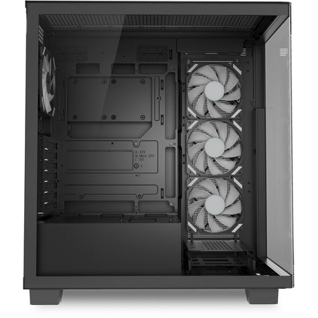 Sharkoon Elite Shark CA500 Midi-Tower-Gehäuse (schwarz | 2x USB-A | 1x USB-C | RGB | gehärtetes Glas)