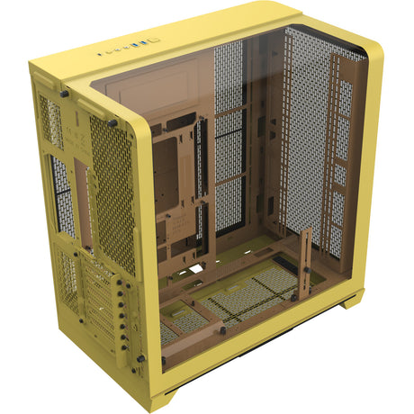Thermaltake view 390 air butter caramel midi tower behuizing (geel | 2x usb-a | 1x usb-c | tempered glass)