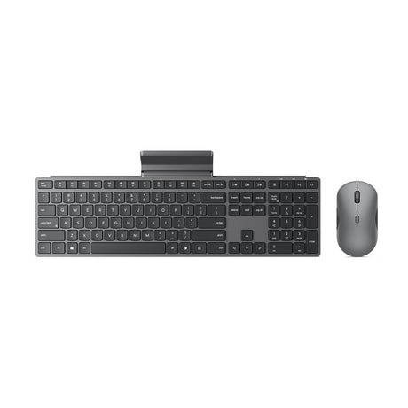 Lenovo 700 modernes kabelloses Kombi-Desktop-Set für mehrere Geräte (grau, US-Layout (QWERTY), 100 %, 4000 dpi, 2,4 GHz, BT 5.3, USB-A)