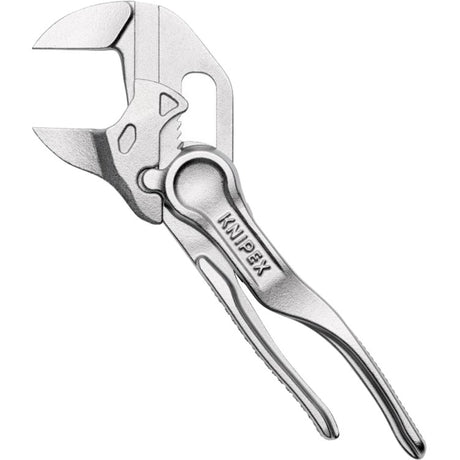 Knipex Schraubenschlüsselzange | Länge 100 mm Flügelspannweite 21 mm | chrombedruckte raue Oberfläche | 1 Stück - 86 04 100 - 86 04 100