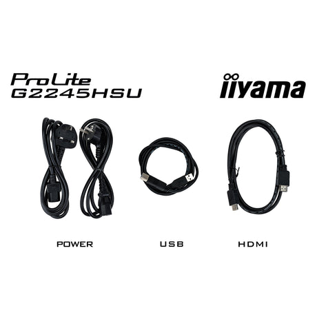 Iiyama G-Master Black Hawk G2245HSU-B2 22 Gaming-Monitor (Schwarz, HDMI, Display Port, 2x USB-A, USB-B)