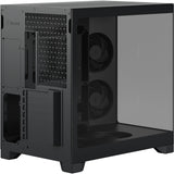 Fractal design pop 2 vision midi tower behuizing (zwart | 1x usb-a | 1x usb-c | tempered glass)