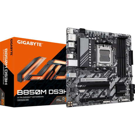 Gigabyte B850M DS3H Sockel AM5 Motherboard (RAID, 2,5 GB LAN, Sound, µATX)