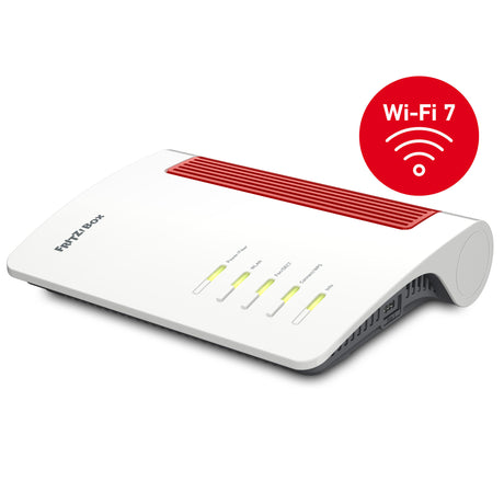 Fritz! Box 5690 Edition internationaler Glasfaser-Router (weiß rot, Mesh-WLAN, 2,5 Gbit/s)