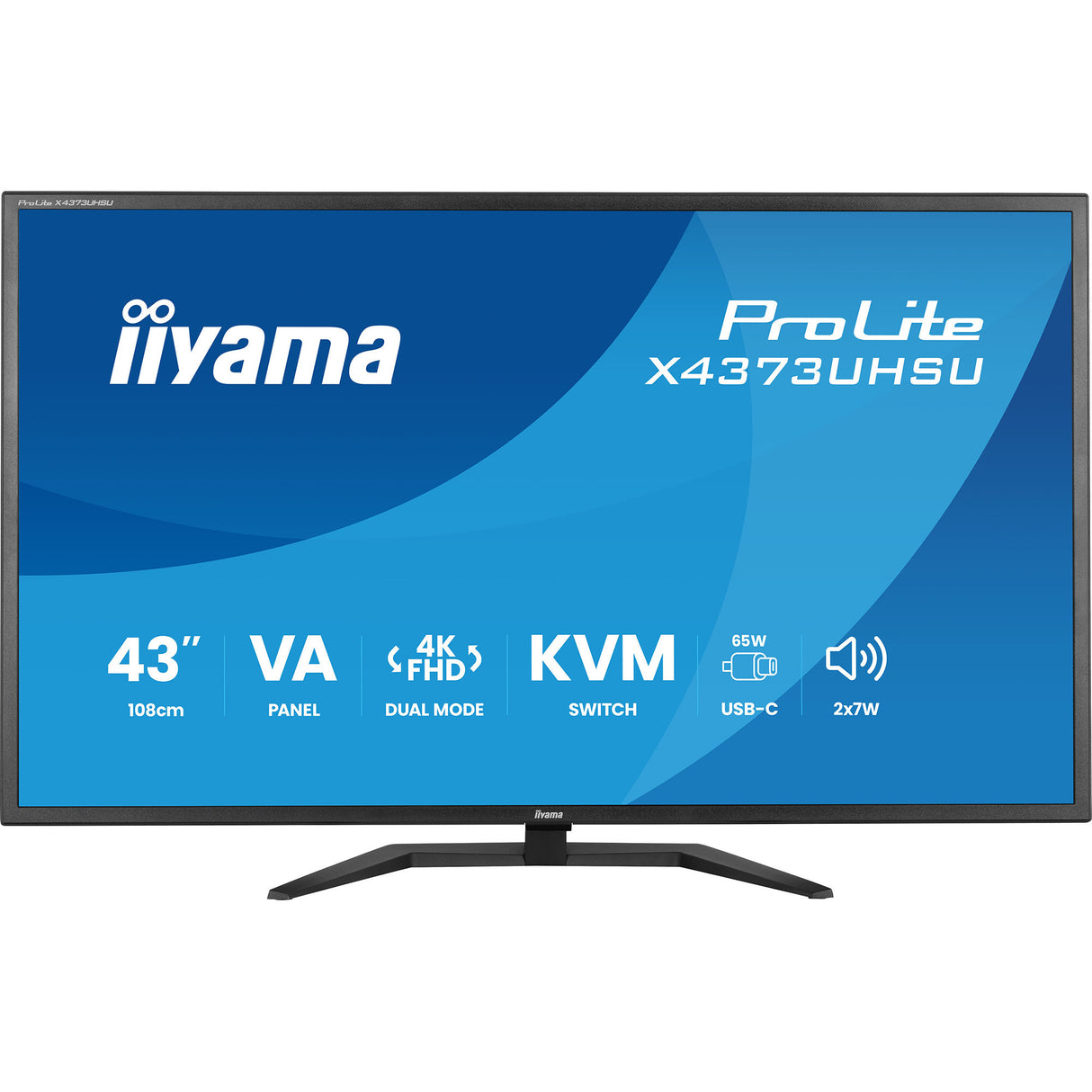 Iiyama prolite x4373uhsu-b2 42.5 4k uhd monitor (zwart (mat), hdmi, displayport, usb-c)