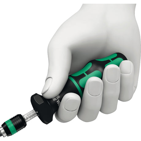 Wera Serie 7400 Kraftform einstellbarer Drehmomentschraubendreher Drehmomentschlüssel (schwarz grün, 0,3 bis 1,2 Nm, mit Rapidaptor Schnellwechselhalter)