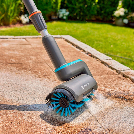 Gardena Aquabrush Medium Walzenbürste, für Akku-Multicleaner-Waschbürste (Grau-Türkis, 14849-20)
