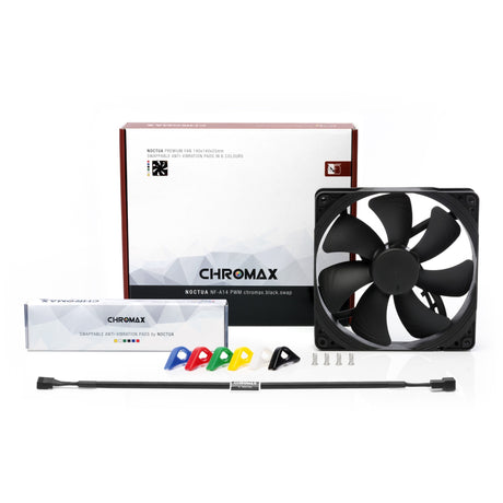 Noctua nf-a14 pwm chromax.black.swap Gehäuselüfter (schwarz, 140 x 140 x 25 mm)