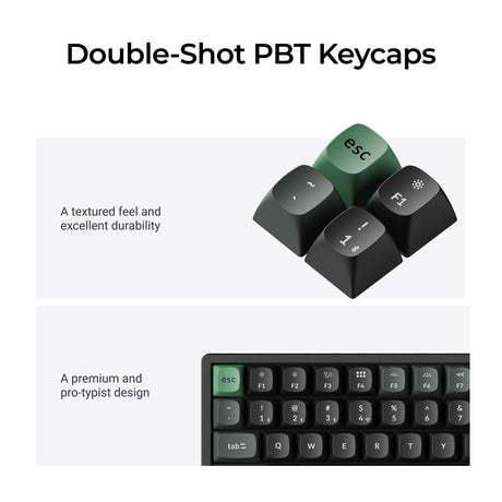 Keychron k2 ultra 8k wireless custom mechanical keyboard (zwart, us lay-out (qwerty), apex red, 75%, rgb leds, osa double-shot pbt, usb-c | 2.4 ghz | bluetooth 5.2)