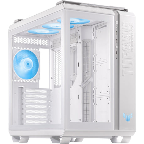 Asus TUF Gaming GT502 Plus Midi-Tower-Gehäuse (weiß | 2x USB-A | 1x USB-C | gehärtetes Glas)