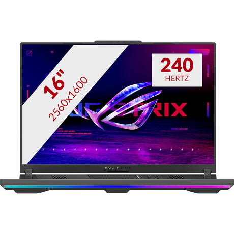 Asus rog strix g16 g614fr-s5213w 16 gaming laptop (grijs groen | ryzen 9 9955hx | rtx 5070 ti | 32 gb | 1 tb ssd)