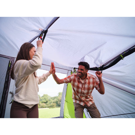 Coleman Fastpitch Victoria Falls 4 Verdunkelungszelt – 4-Personen-Zelt – schneller Aufbau dank Fastpitch – Blackout-Schlafzimmer-Technologie – grün