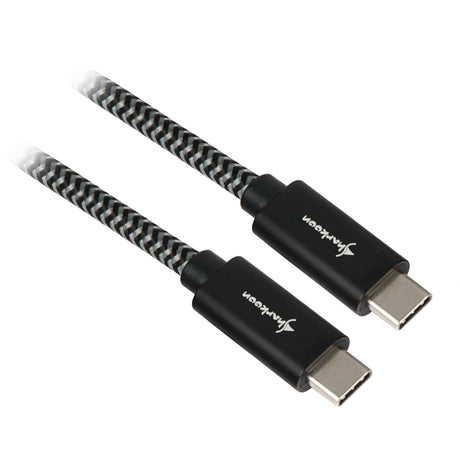 Sharkoon USB 3.2 Kabel, USB-C > USB-C (schwarzgrau, 0,5 Meter)