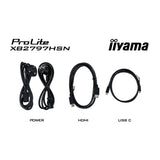Iiyama prolite xb2797hsn-b1 27 monitor (zwart, 100 hz, hdmi, displayport, usb-c, lan, audio)