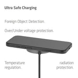 Club 3d cac-3027 qi2 25w draadloze oplader (zwart, qi-gecertificeerd, magsafe-compatibel, magnetisch pad)
