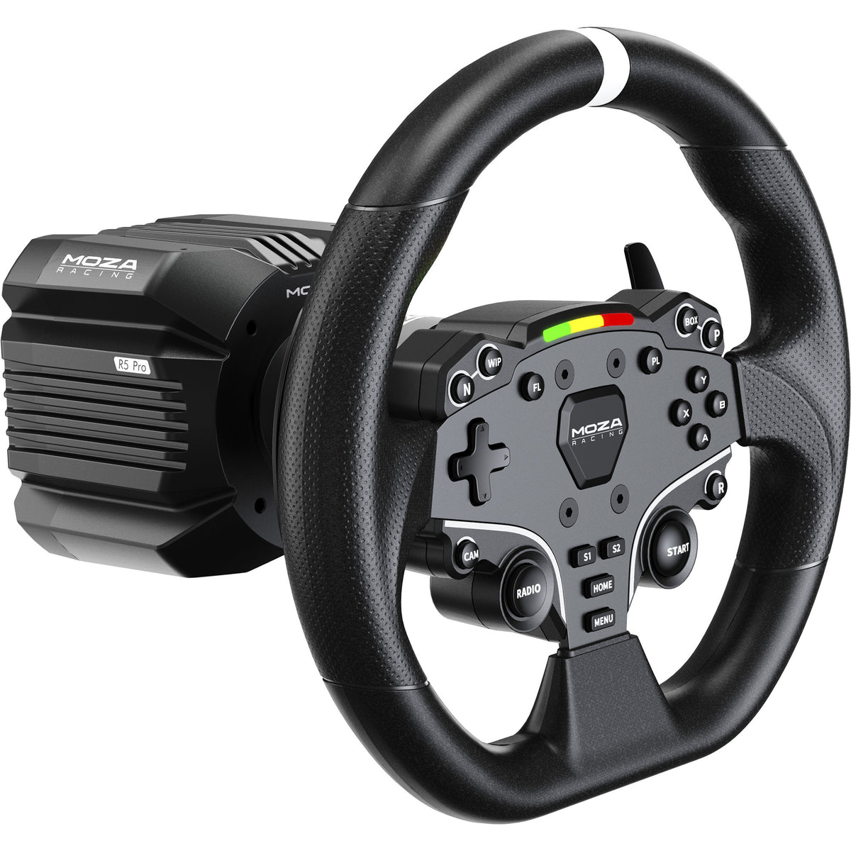Moza r5 pro bundle stuur (zwart, basis, stuur en pedalen)