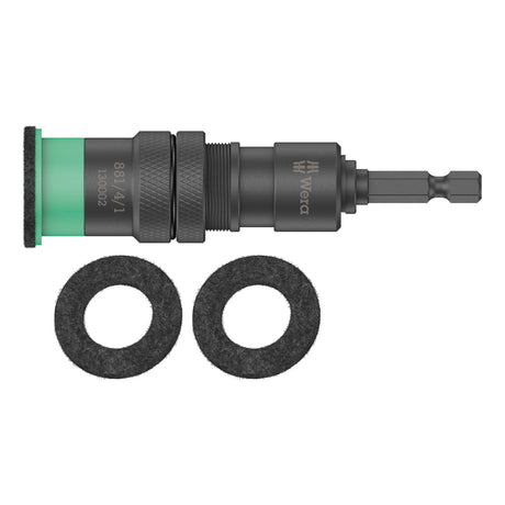 Wera 881 4 1 sb afstandshouder met variabele schroefdiepte instelling, 1 4 x 95 mm bit (zwart groen)
