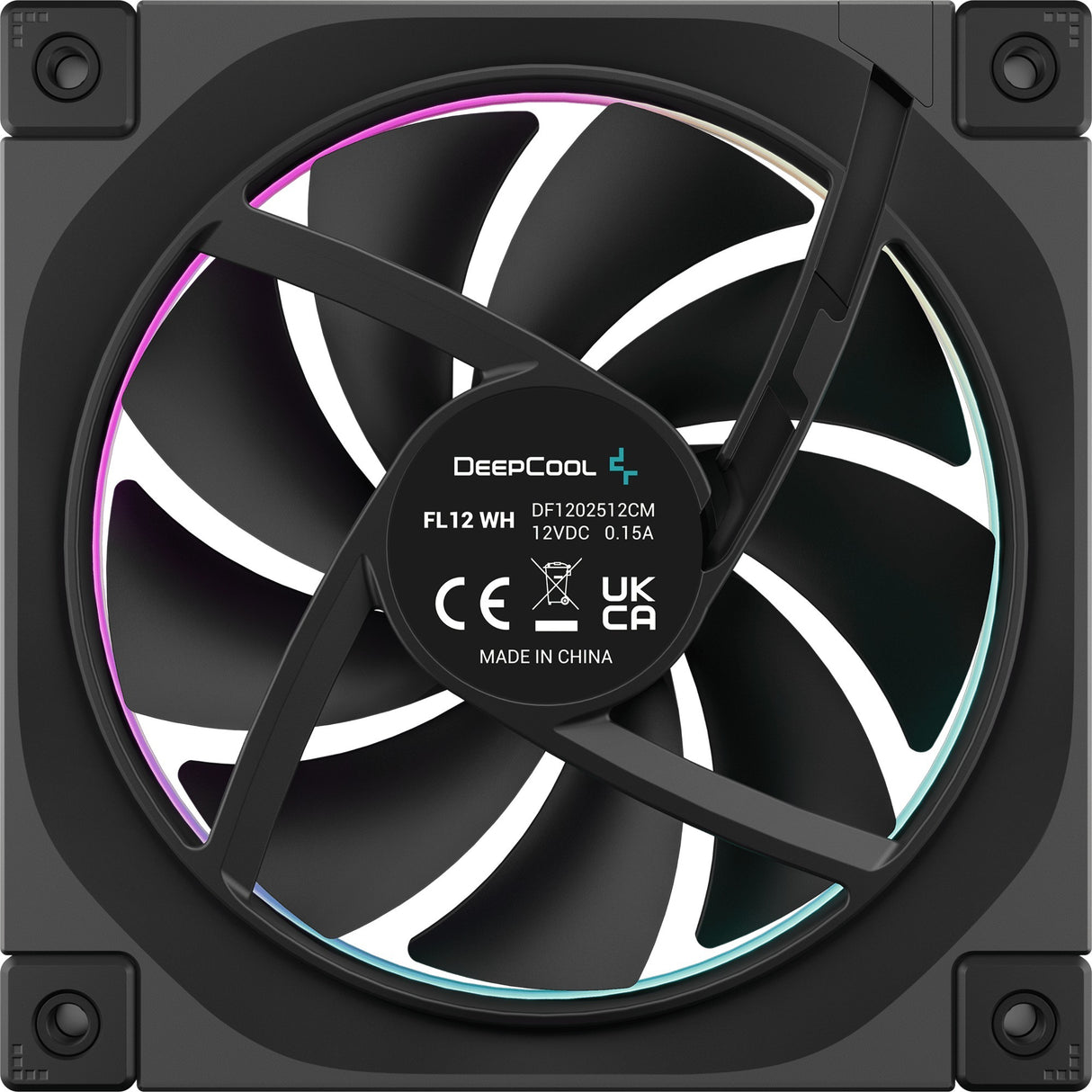Deepcool FL12 RGB Gehäuselüfter (schwarz, 120 x 120 x 25 mm, PWM)