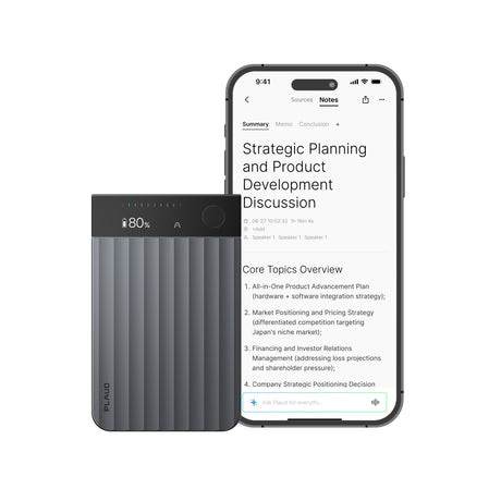 Plaud Note Pro Diktiergerät (schwarz, 64 GB, Bluetooth (BLE 5.4), Dualband-WLAN (2,4 GHz 5 GHz))