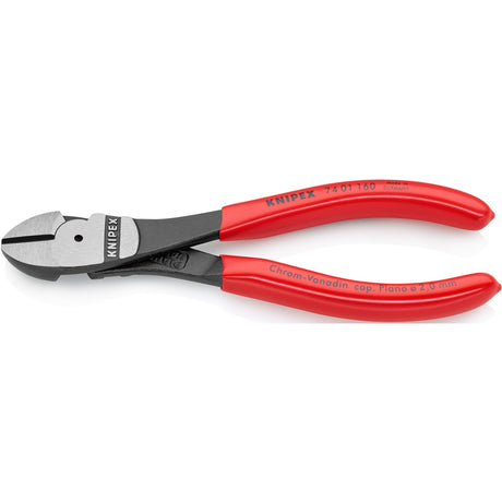 Knipex 74 01 160 Kraft-Seitenschneider aus poliertem Kunststoff 160 mm