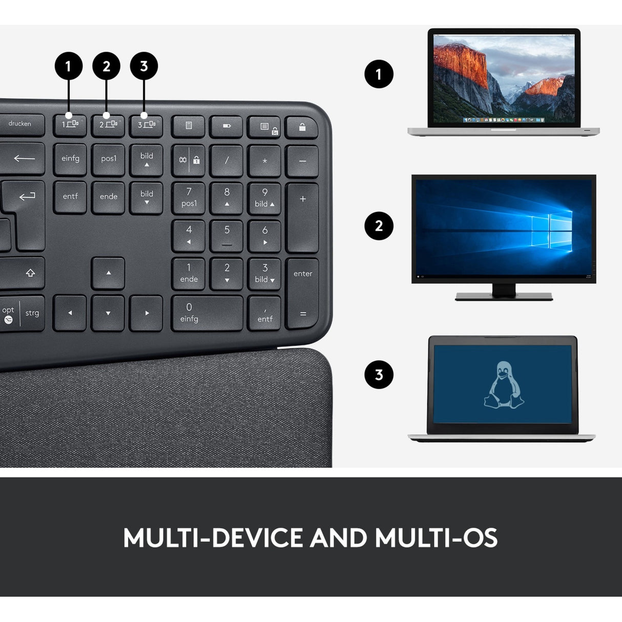 Logitech K860 Ergastature