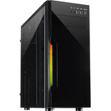 Inter-Tech B-42 RGB Midi-Tower-Gehäuse (schwarz | 3x USB-A | RGB | Fenster)