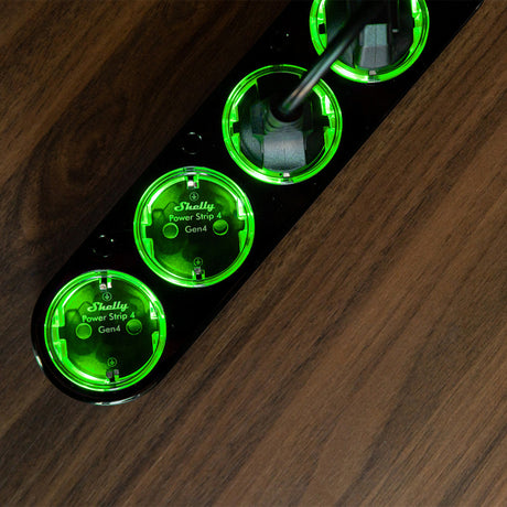 Shelly Steckdosenleiste Gen4 Steckdosenleiste (schwarz, WLAN, Bluetooth, Zigbee)