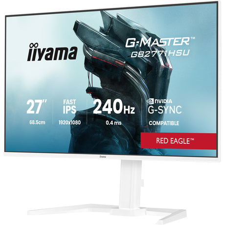 Iiyama G-Master Red Eagle GB2771HSU-W1 27 Gaming-Monitor (weiß (matt), 2x HDMI, Display-Port, USB-A, USB-C, 240 Hz)