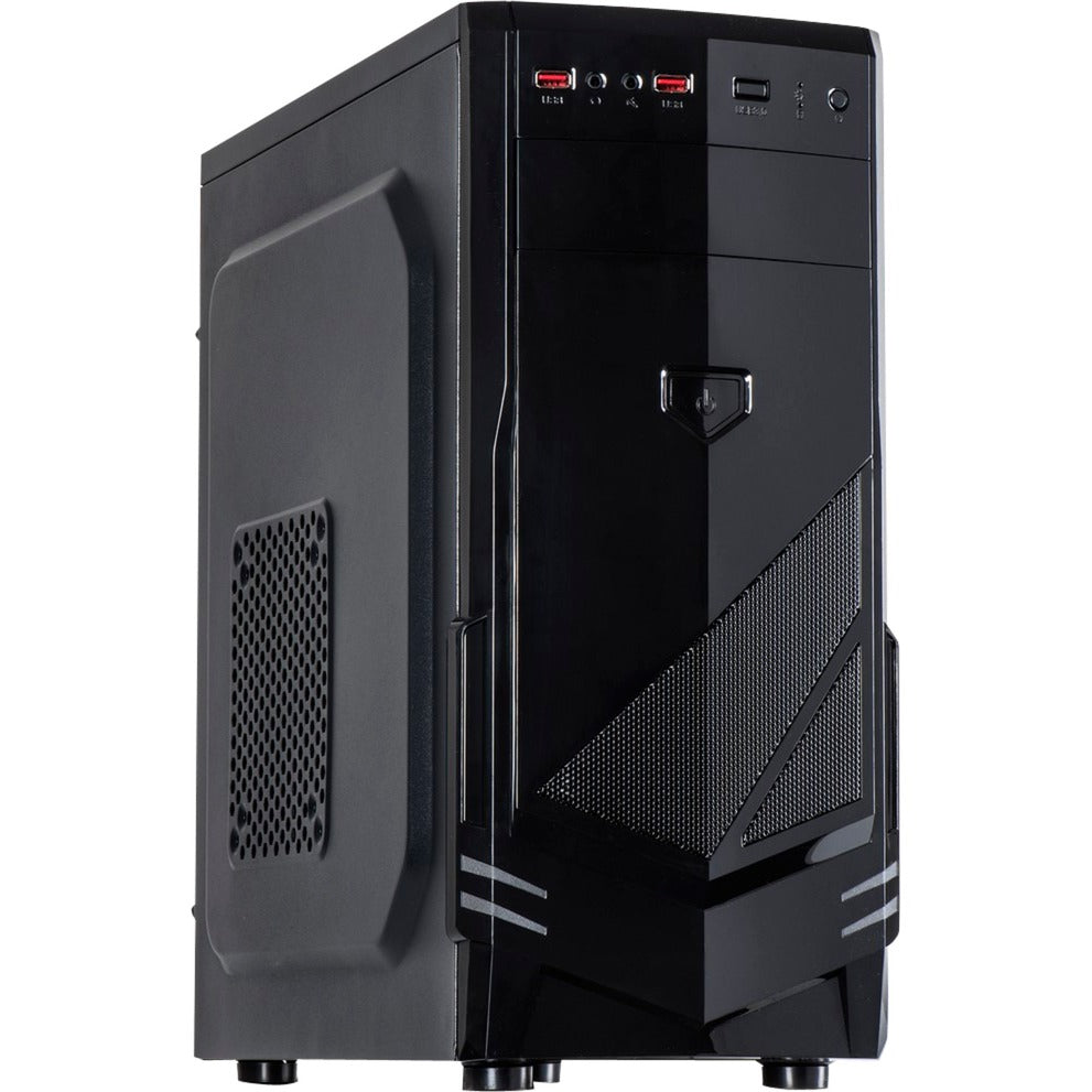 Inter-Tech B-30 Midi-Tower-Gehäuse (schwarz | 2x USB-A)